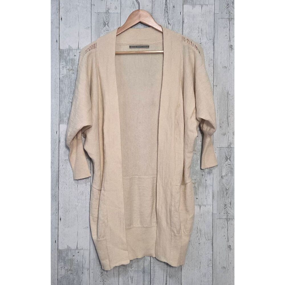 Alicia Adams Alpaca Open Front Cocoon Bamboo Blend Cardigan Sz. S